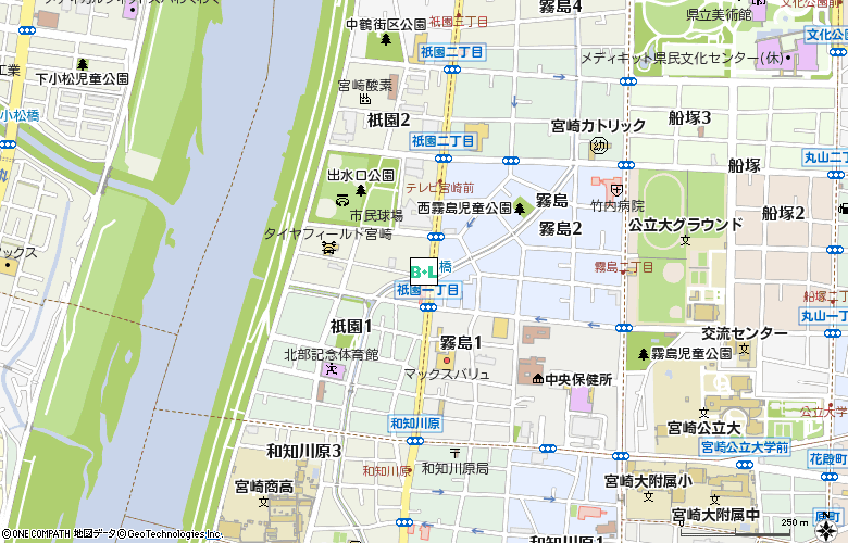 眼鏡市場　宮崎祇園(00257)付近の地図